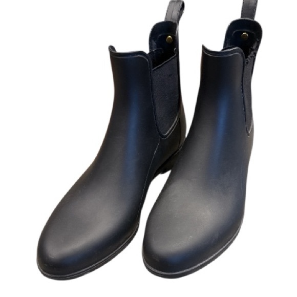 Sam Edelman Black Rubber Chelsea Rain‎ Boots Size 7 Waterproof Pull-On - Picture 2 of 12